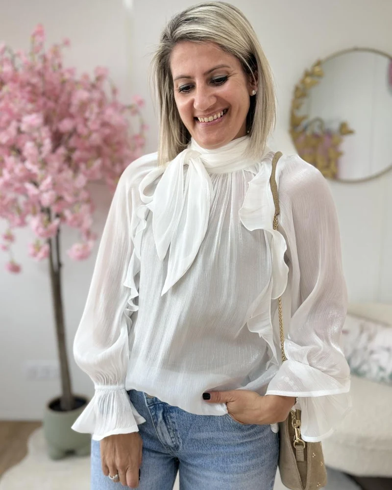 Blouse Cruz blanc