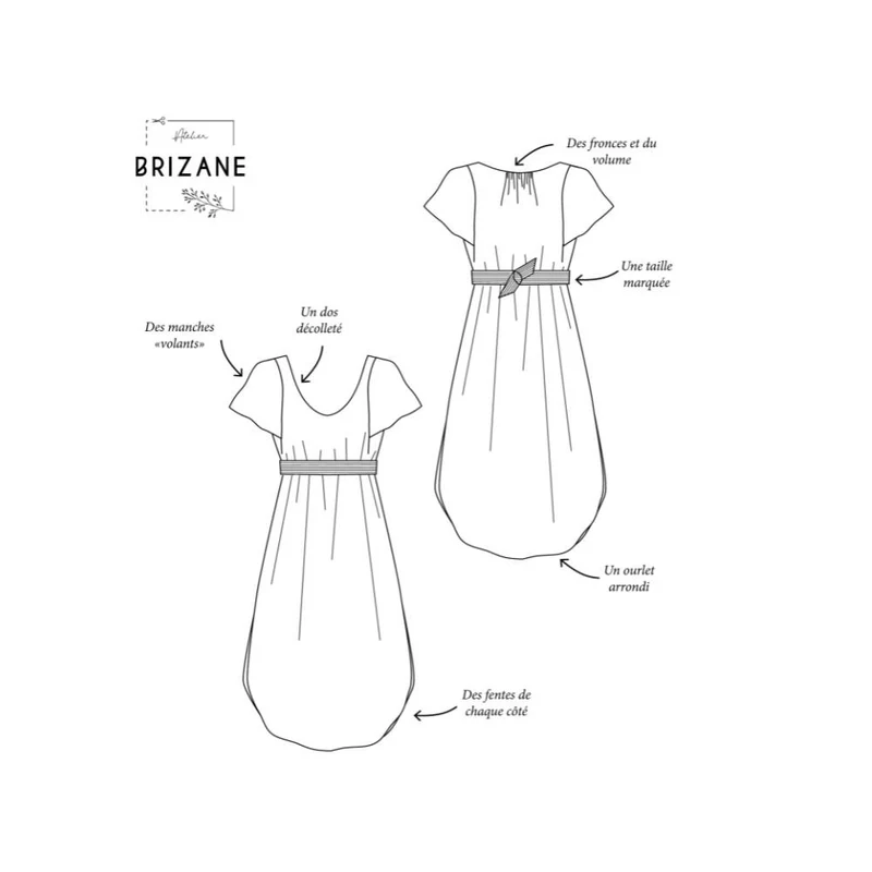 Patron de couture PDF | Robe Florisse | Atelier Brizane | Fançais Seulement