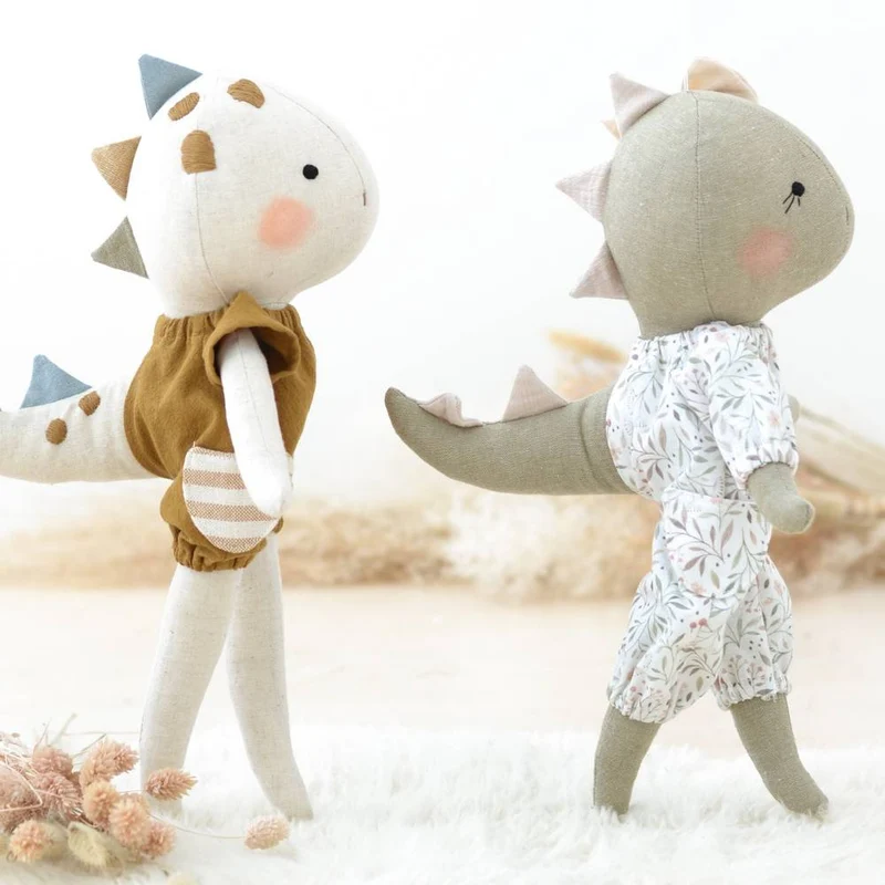Patron de couture PDF | Poupées Dinosaures | Mes Petites Lunes