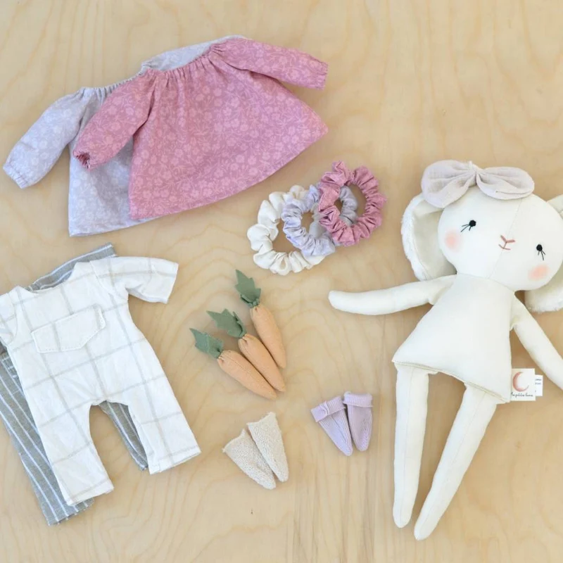 Patron de couture PDF | Poupée lapin + 2 tenues | Mes Petites Lunes