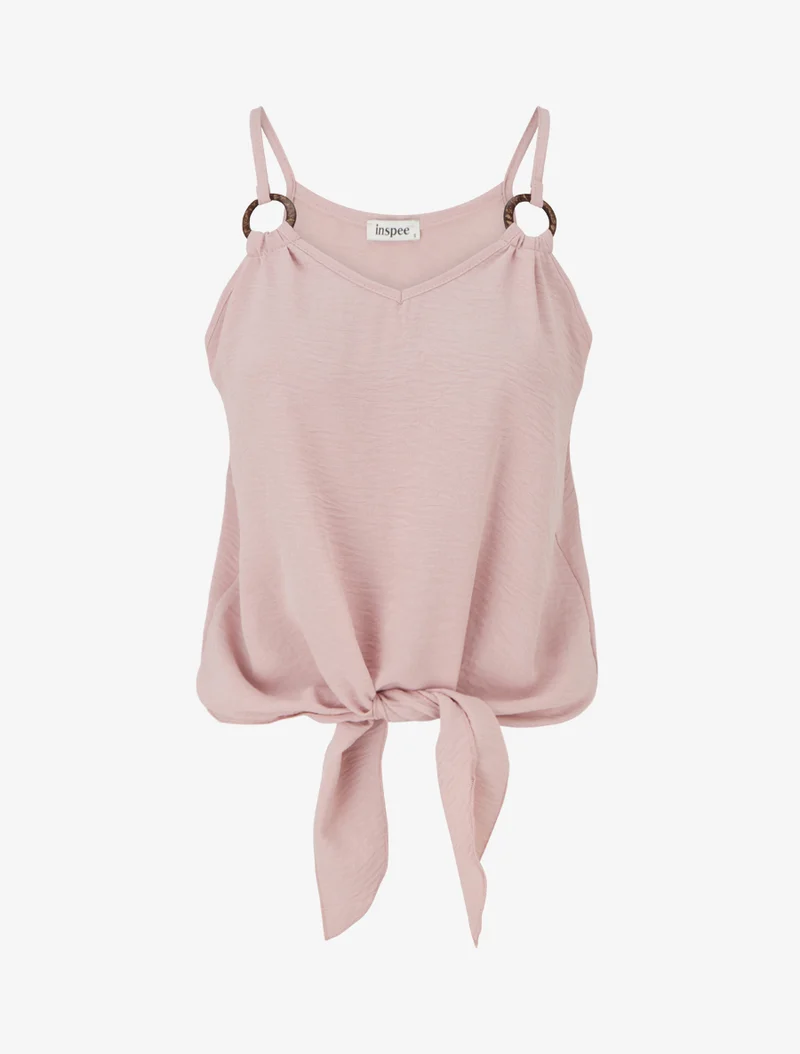 Top fluide à nouer - Vieux rose