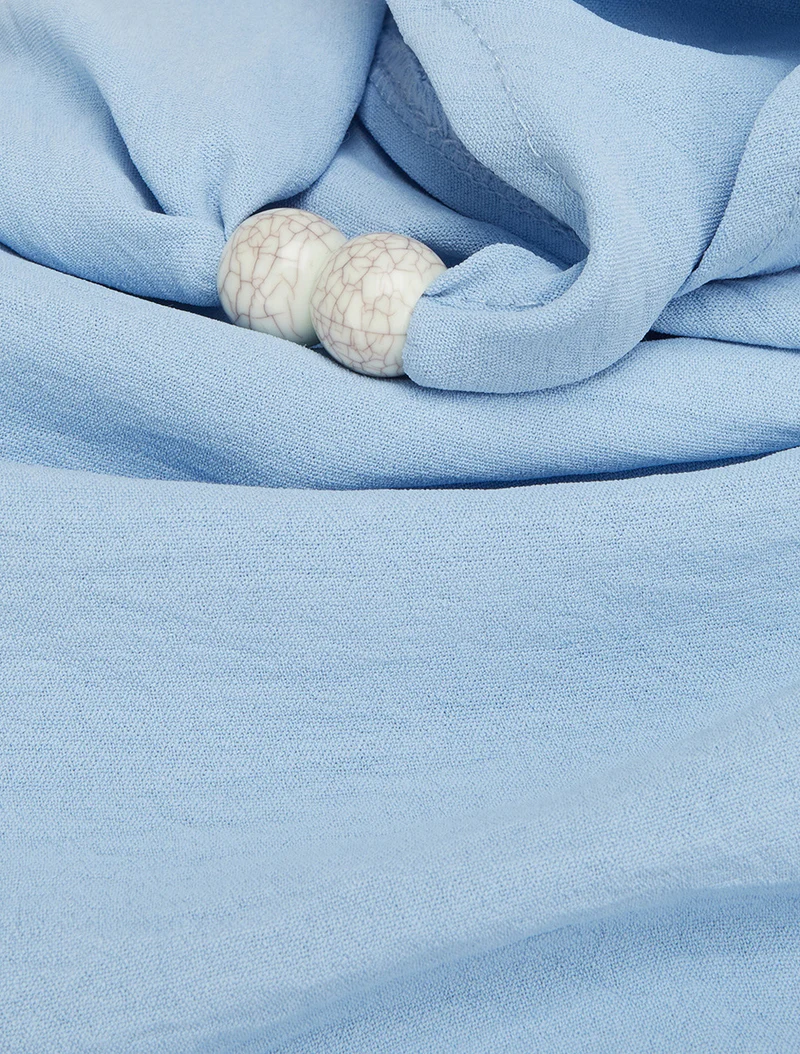 Top sans manches à empiècement bijoux - Bleu ciel
