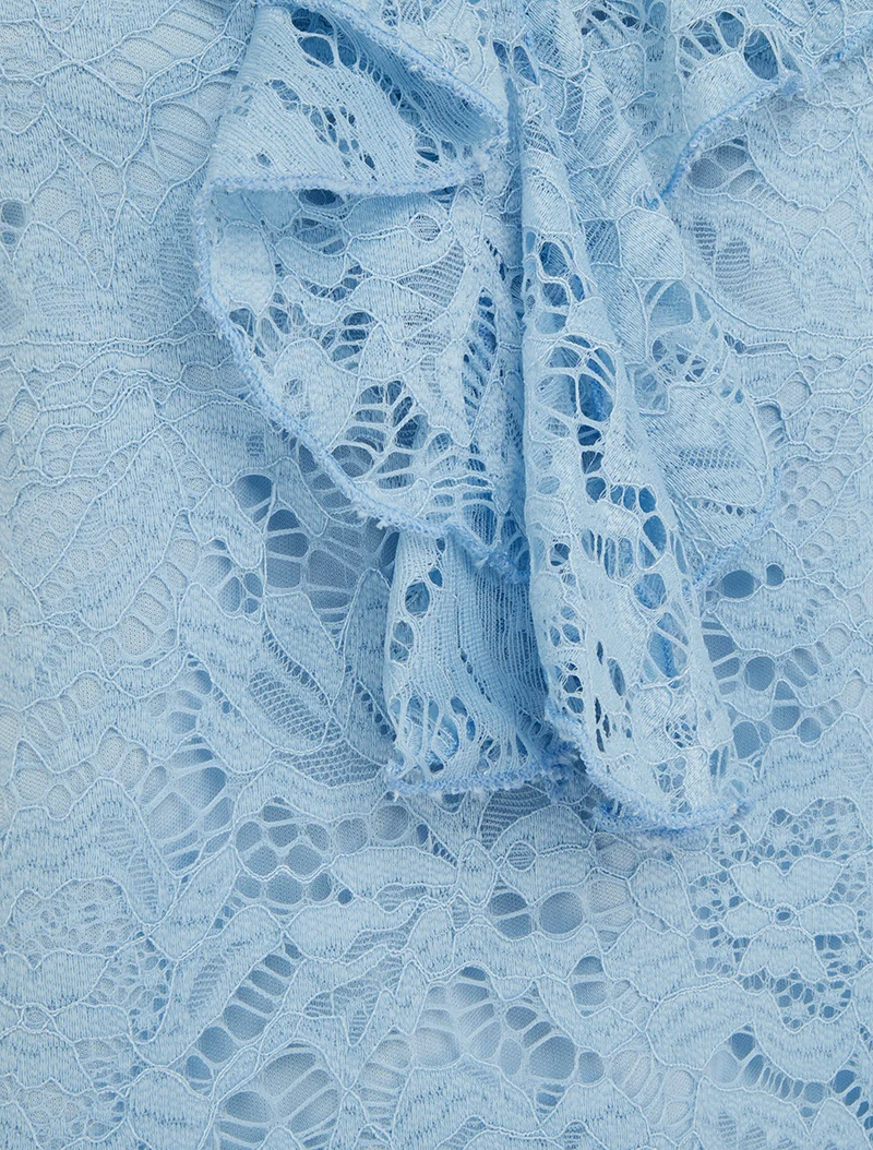 Top sans manches en dentelle - Bleu ciel