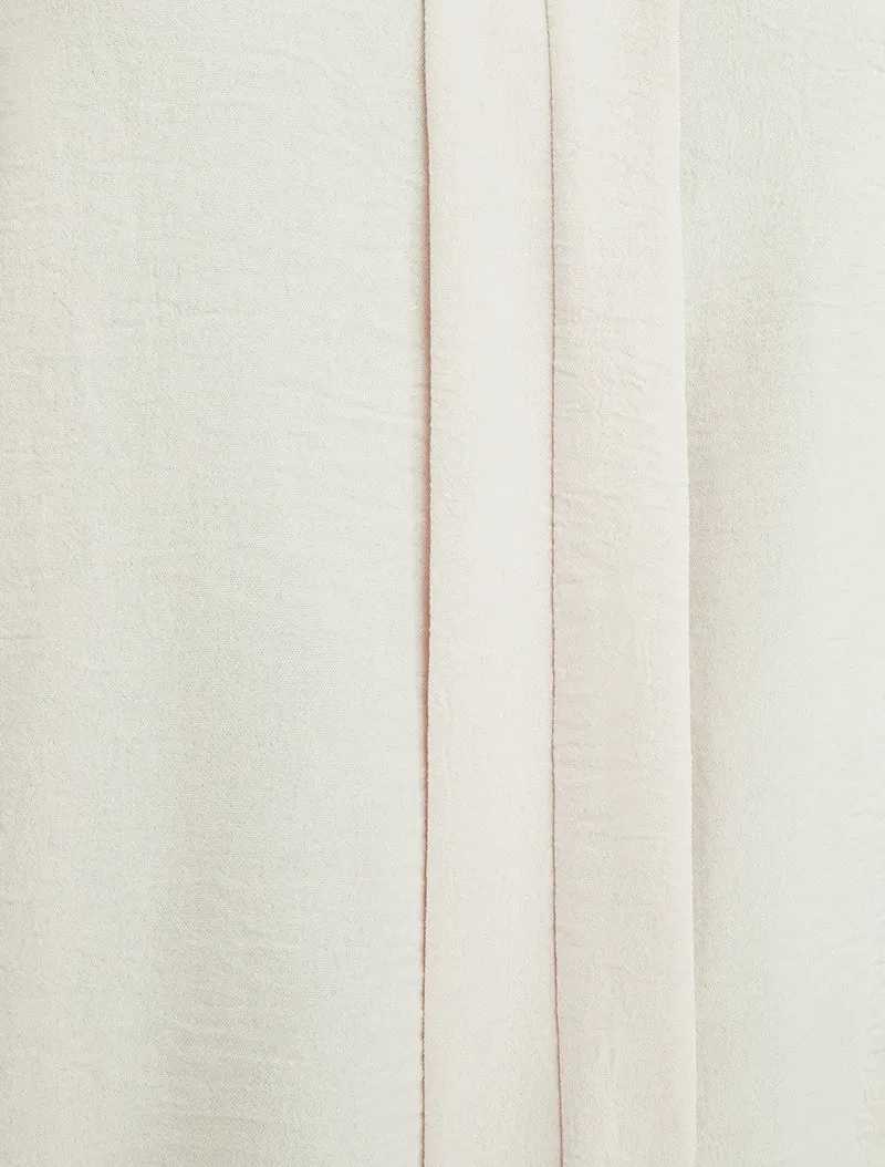 Top uni à col V - Beige