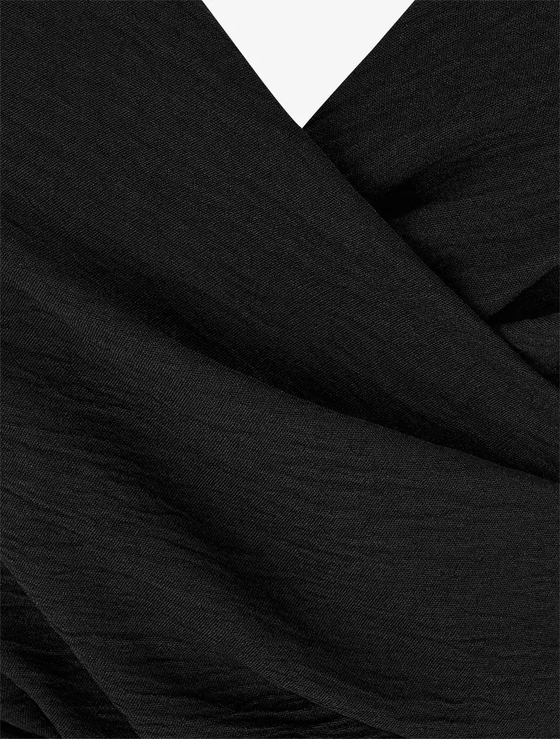 Combinaison à fines bretelles bijoux - Noir