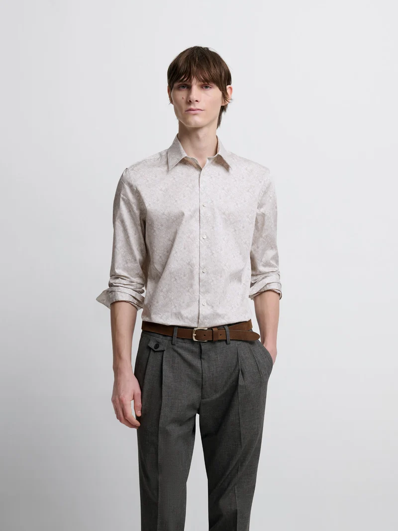 Chemise slim fleurie