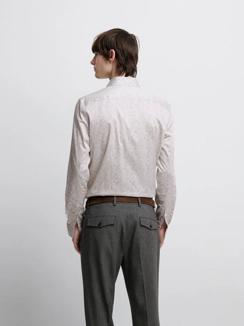 Chemise slim fleurie