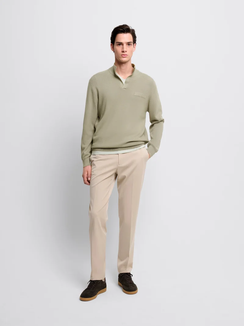 Pull col montant viscose certifiée