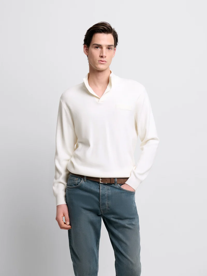 Pull col montant viscose certifiée