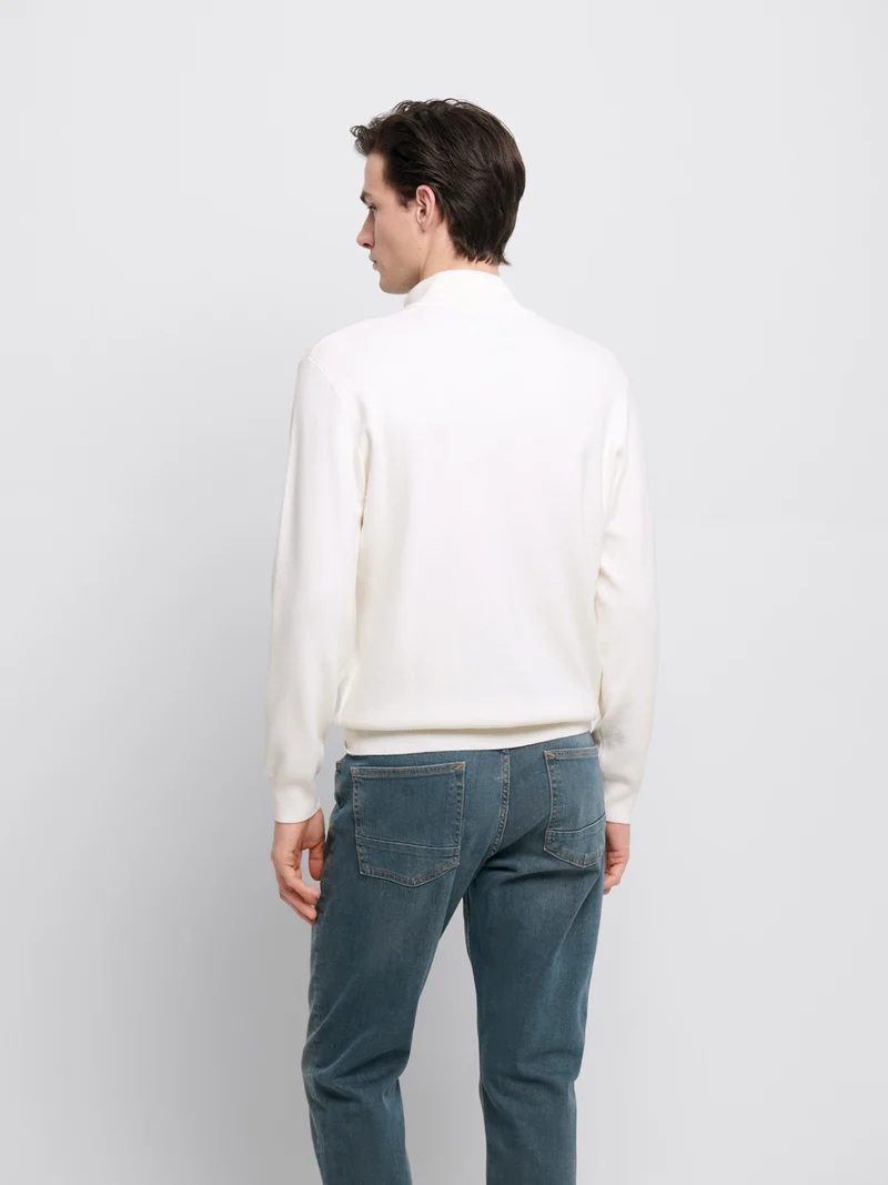 Pull col montant viscose certifiée