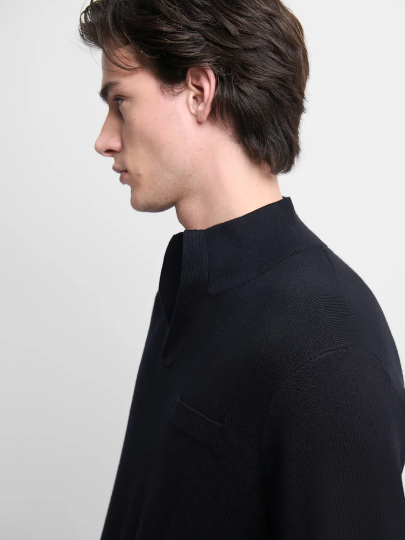 Pull col montant viscose certifiée