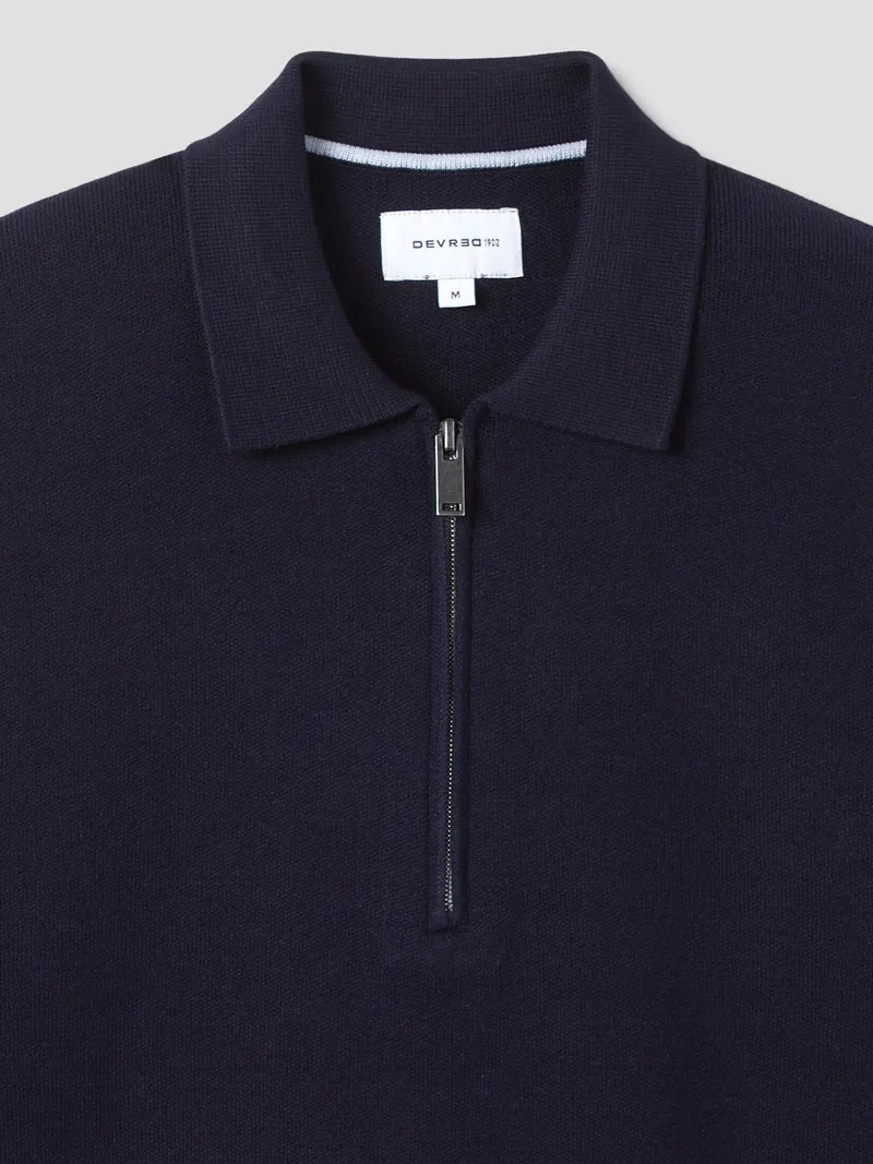 Pull col polo zippé en viscose certifiée