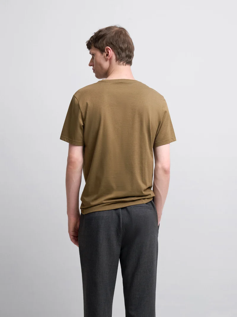 T-shirt col V mélange coton Supima®