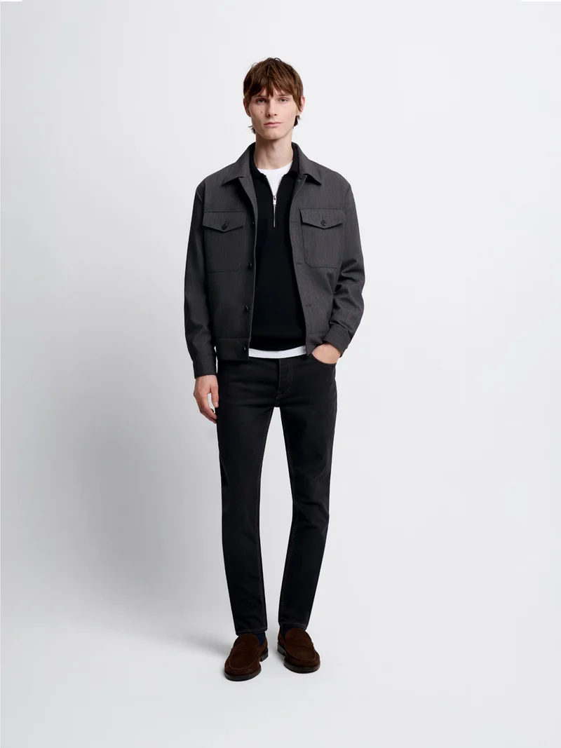 Pull col polo zippé en viscose certifiée
