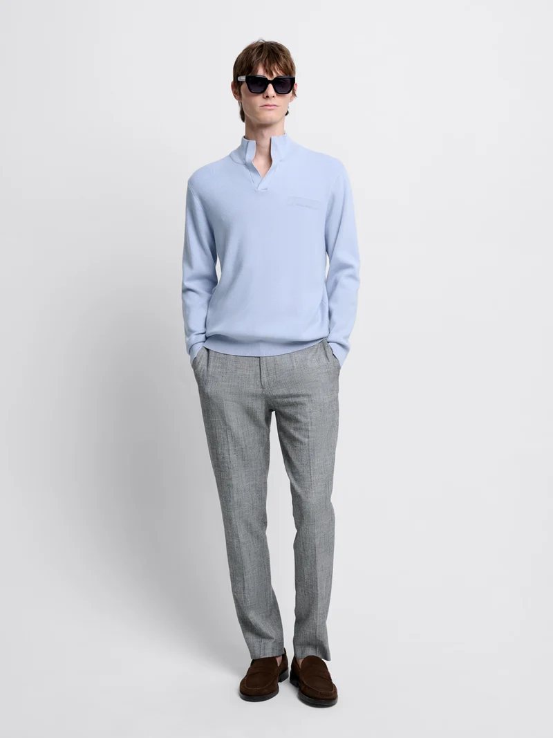 Pull col montant viscose certifiée