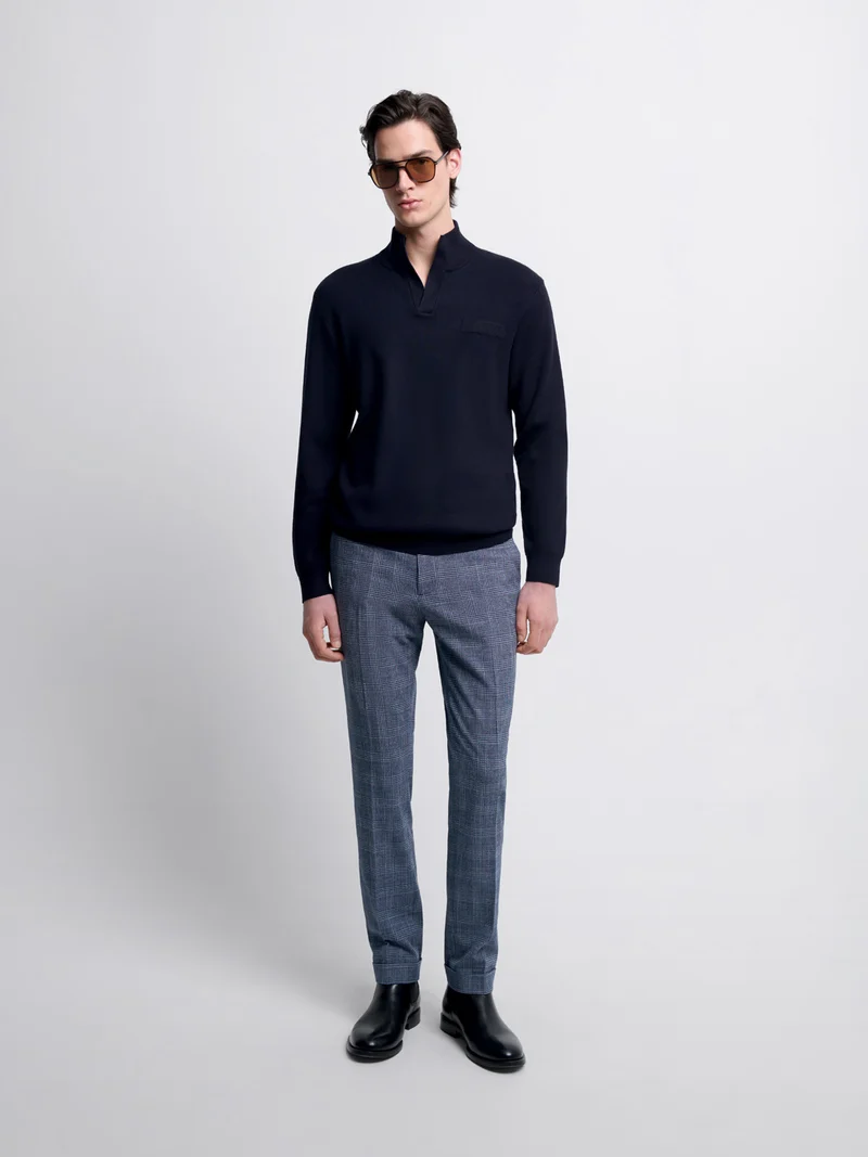 Pull col montant viscose certifiée