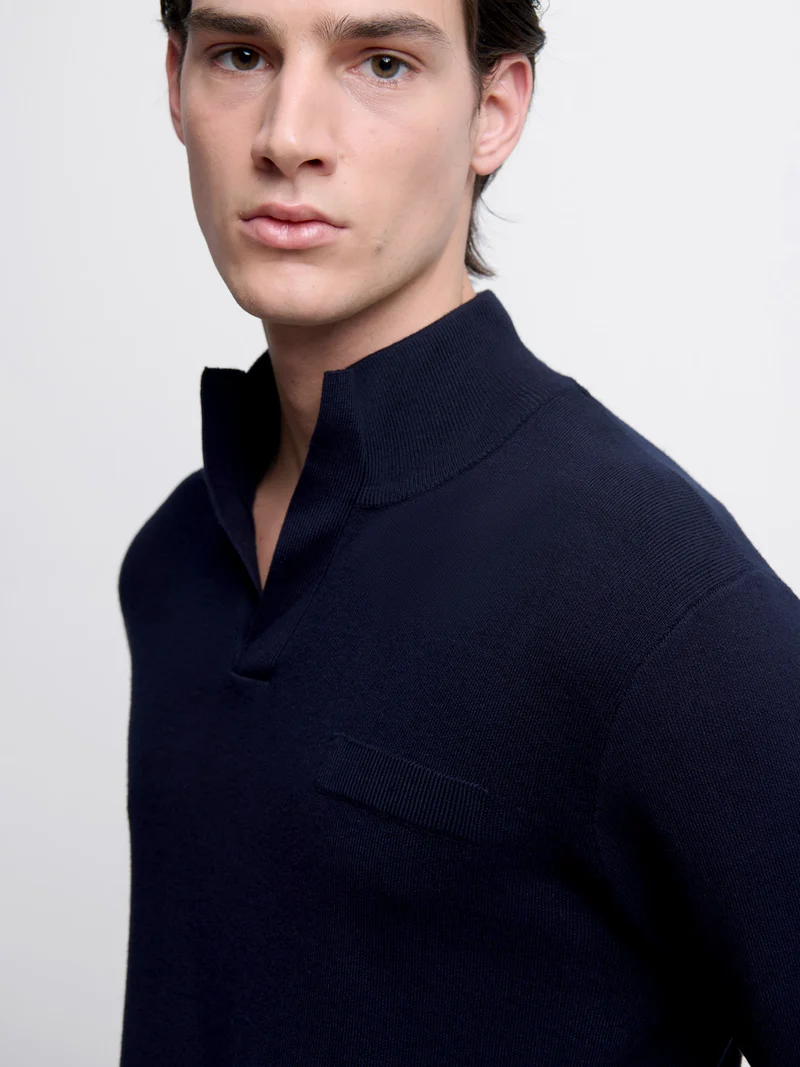 Pull col montant viscose certifiée