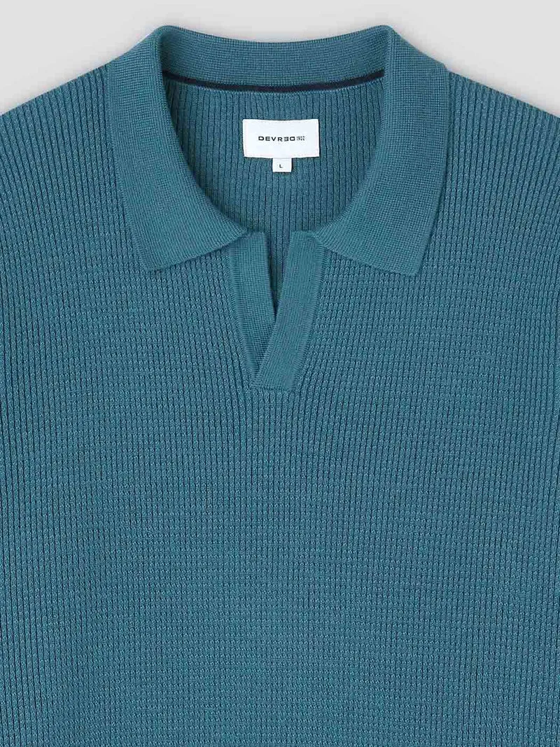Pull col polo ouvert