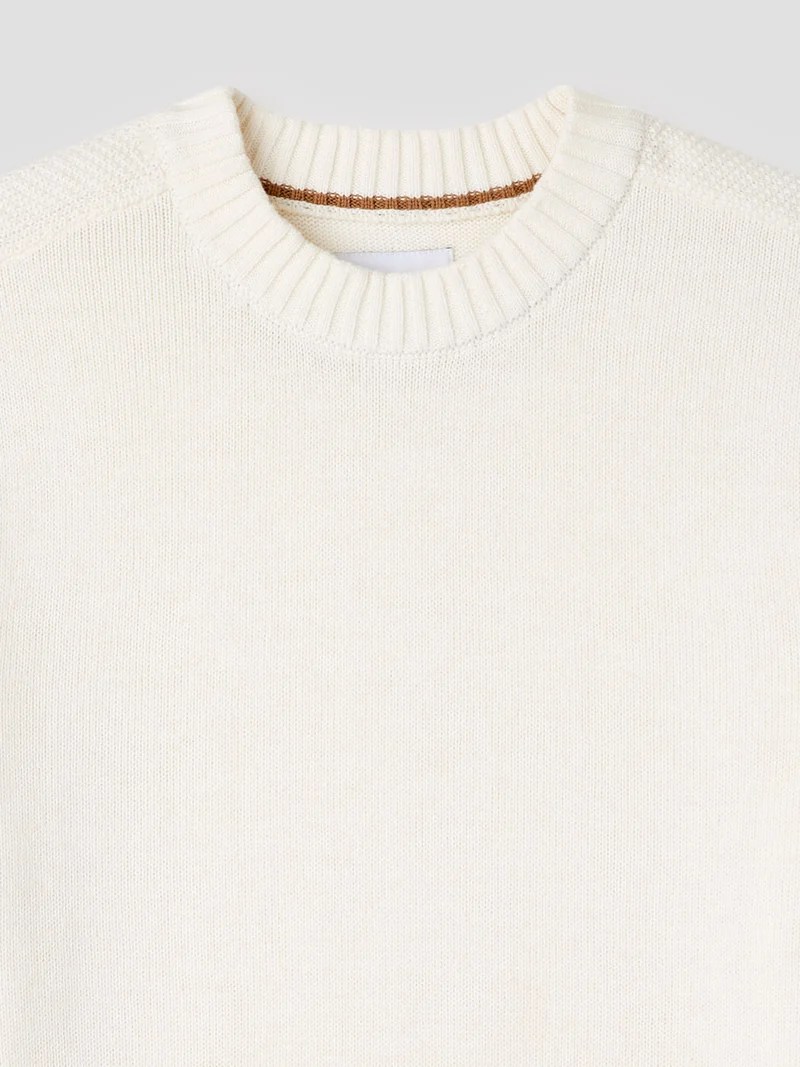 Pull col rond en coton bio