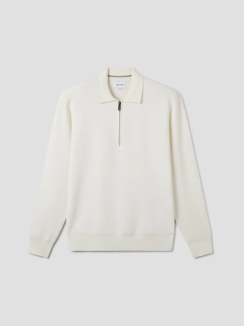 Pull col polo zippé en viscose certifiée
