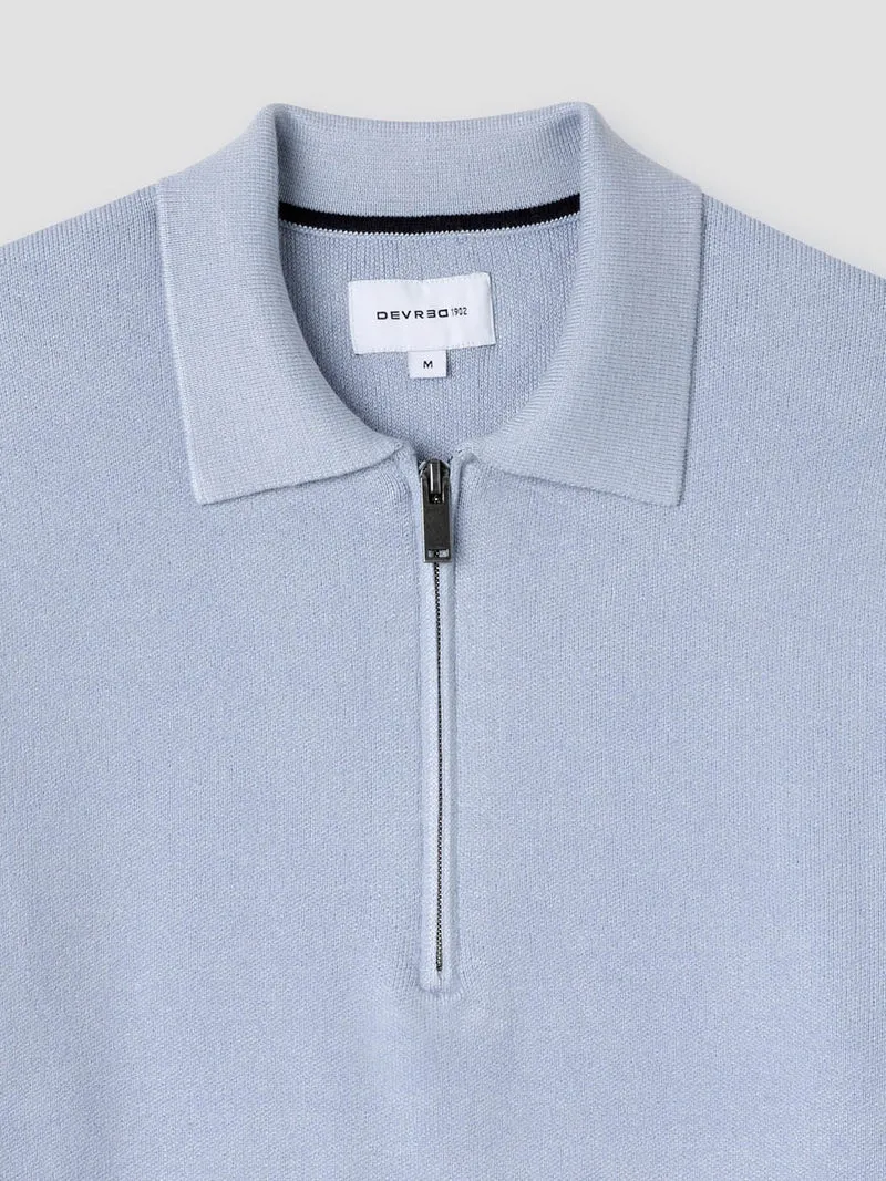 Pull col polo zippé en viscose certifiée