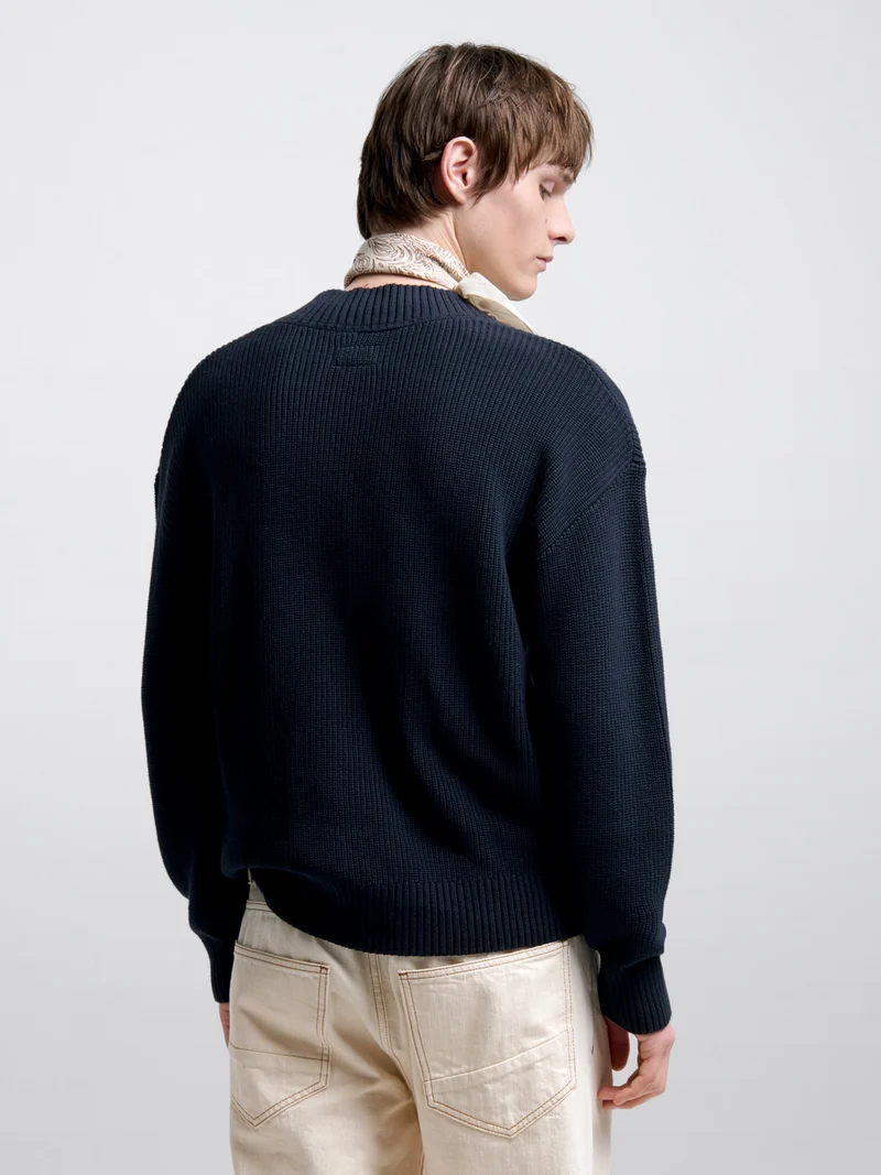 Pull col V en maille perlée - L'atelier