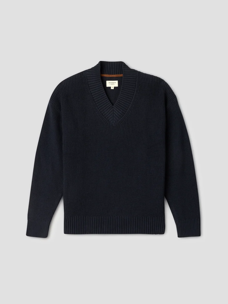 Pull col V en maille perlée - L'atelier