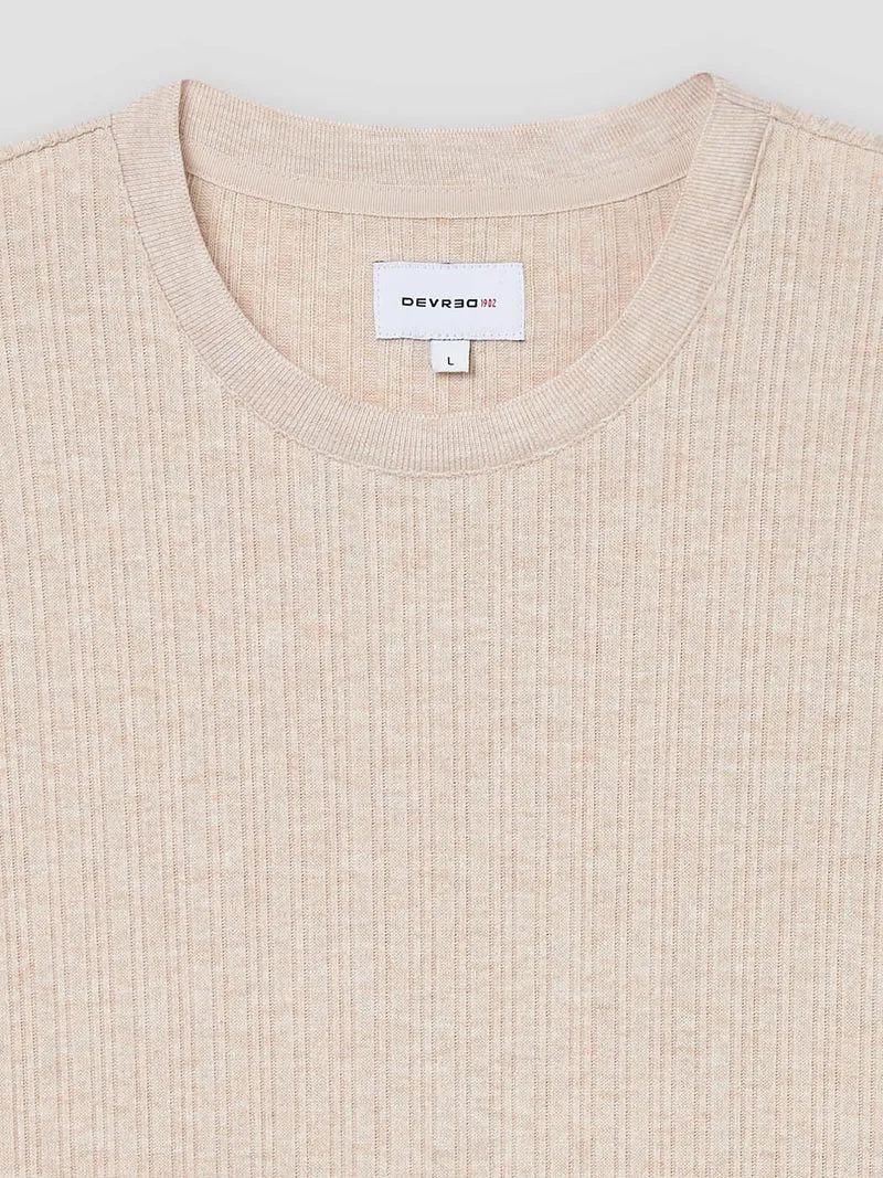T-shirt col rond chiné