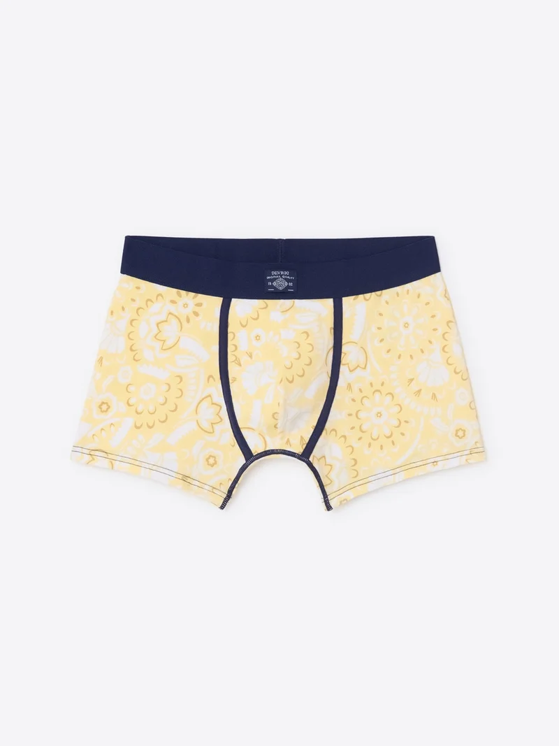 Boxer à fleurs en coton biologique