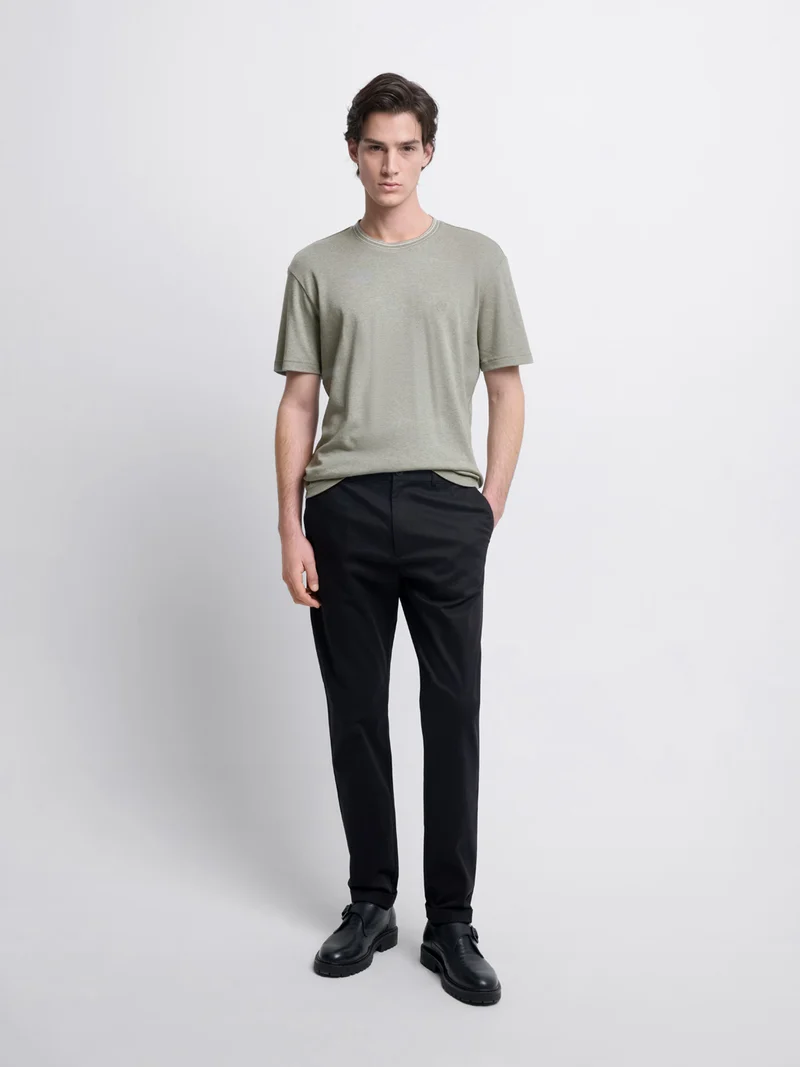 T-shirt col rond chiné