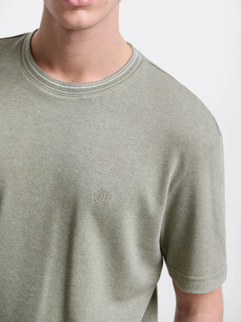 T-shirt col rond chiné