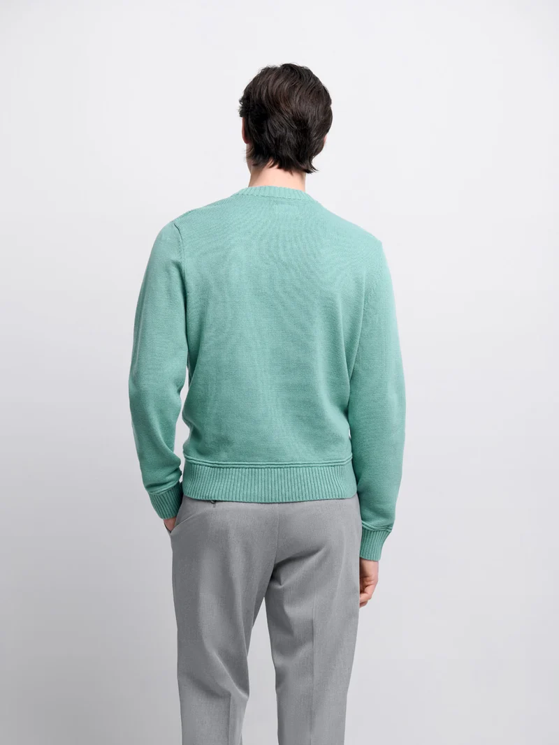 Pull col rond en coton bio