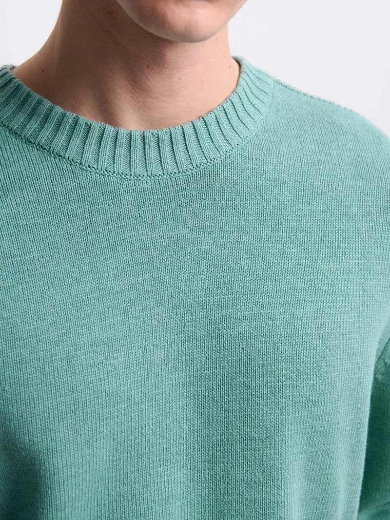 Pull col rond en coton bio