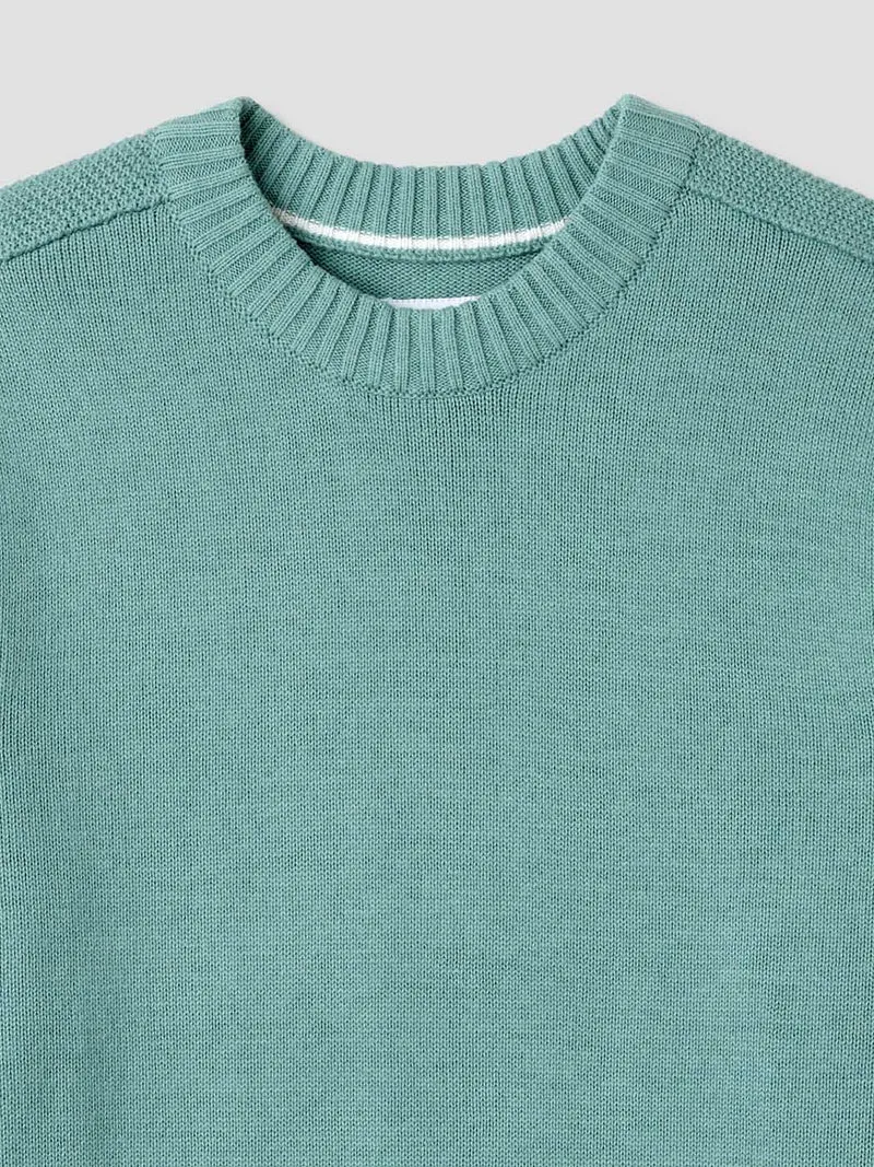 Pull col rond en coton bio
