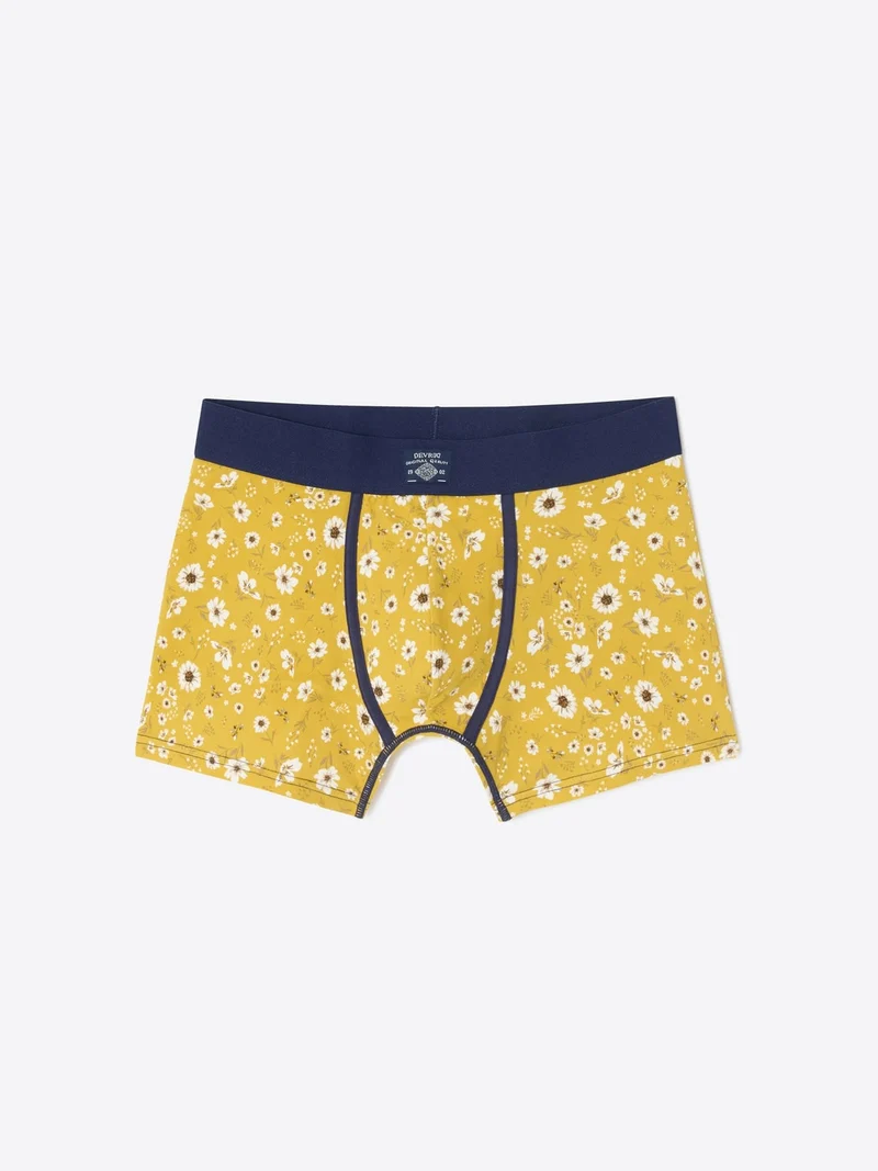 Boxer à fleurs en coton biologique