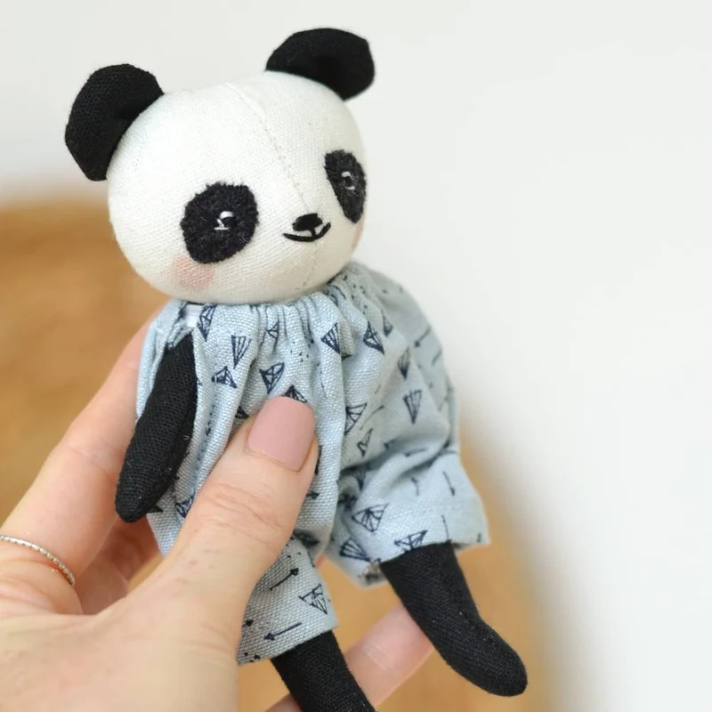 Patron de couture PDF | Mini poupées ours, panda et lion | Mes Petites Lunes