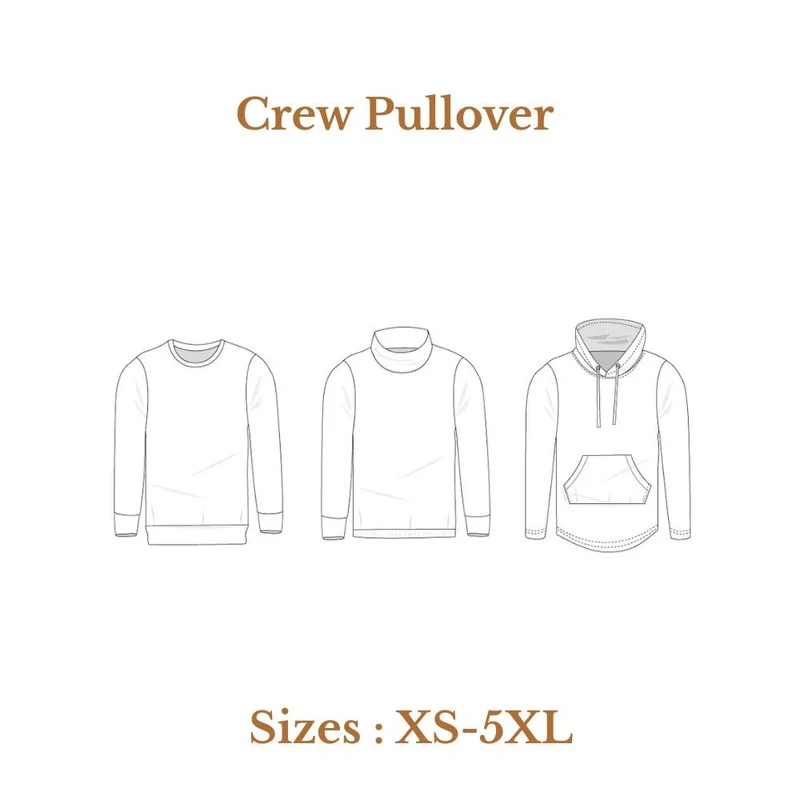 Patron de couture PDF | Chandail & Hoodie (col rond, capuchon, col bénitier) | SINCLAIR