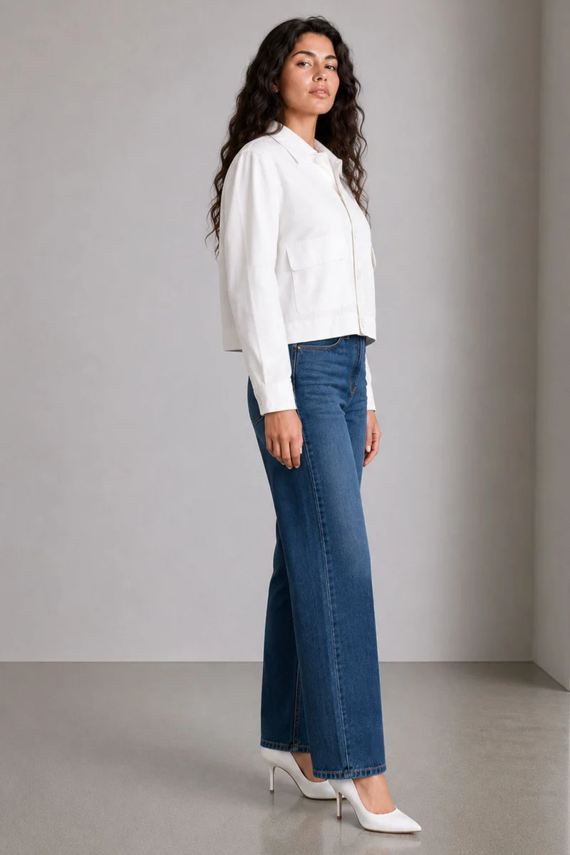 Saiah|100% Cotton Utility Shacket