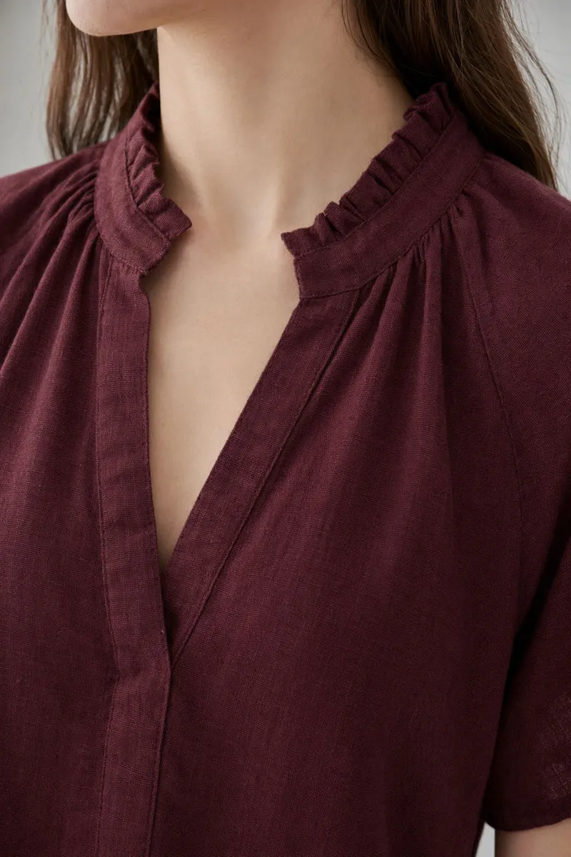 Saden|100% Cotton Butterfly Sleeve Mini