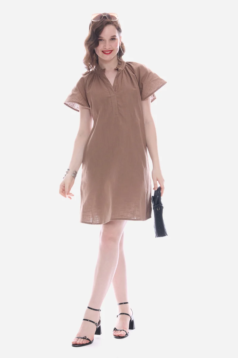 Sadia|100% Cotton Butterfly Sleeve Mini
