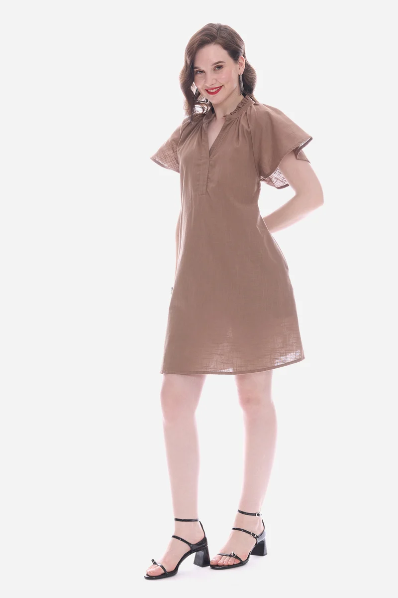 Sadia|100% Cotton Butterfly Sleeve Mini