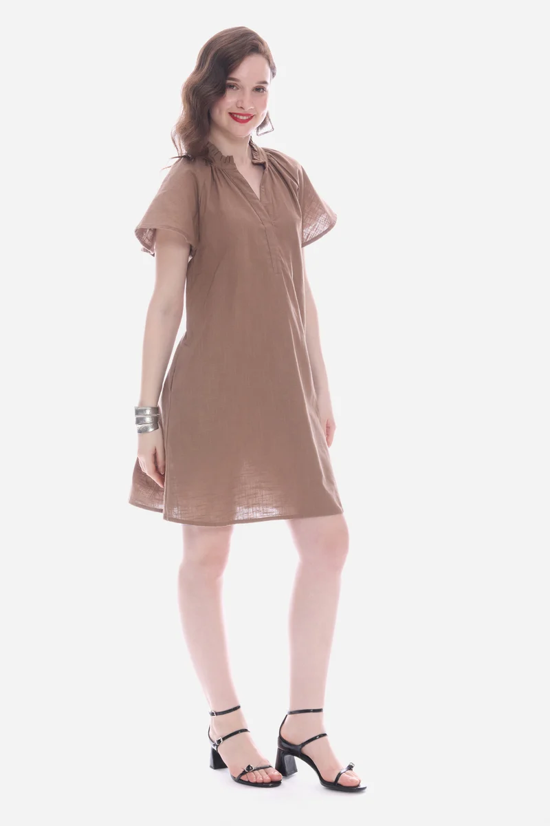 Sadia|100% Cotton Butterfly Sleeve Mini