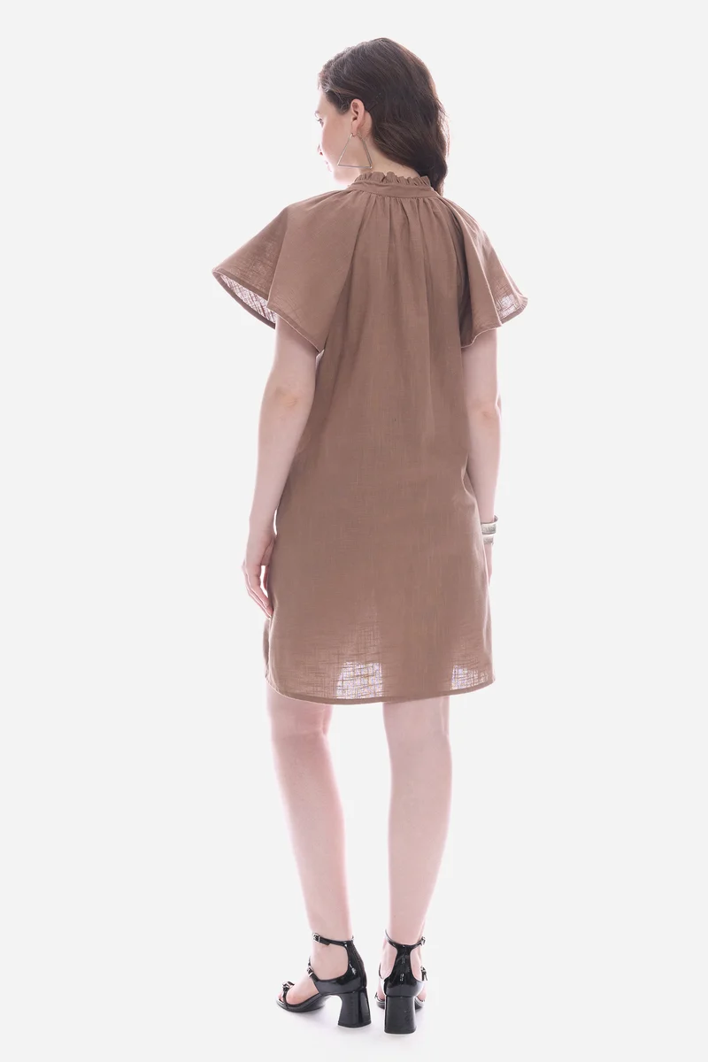 Sadia|100% Cotton Butterfly Sleeve Mini
