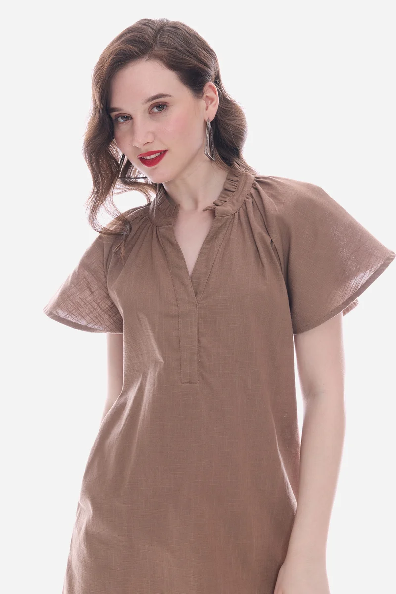 Sadia|100% Cotton Butterfly Sleeve Mini