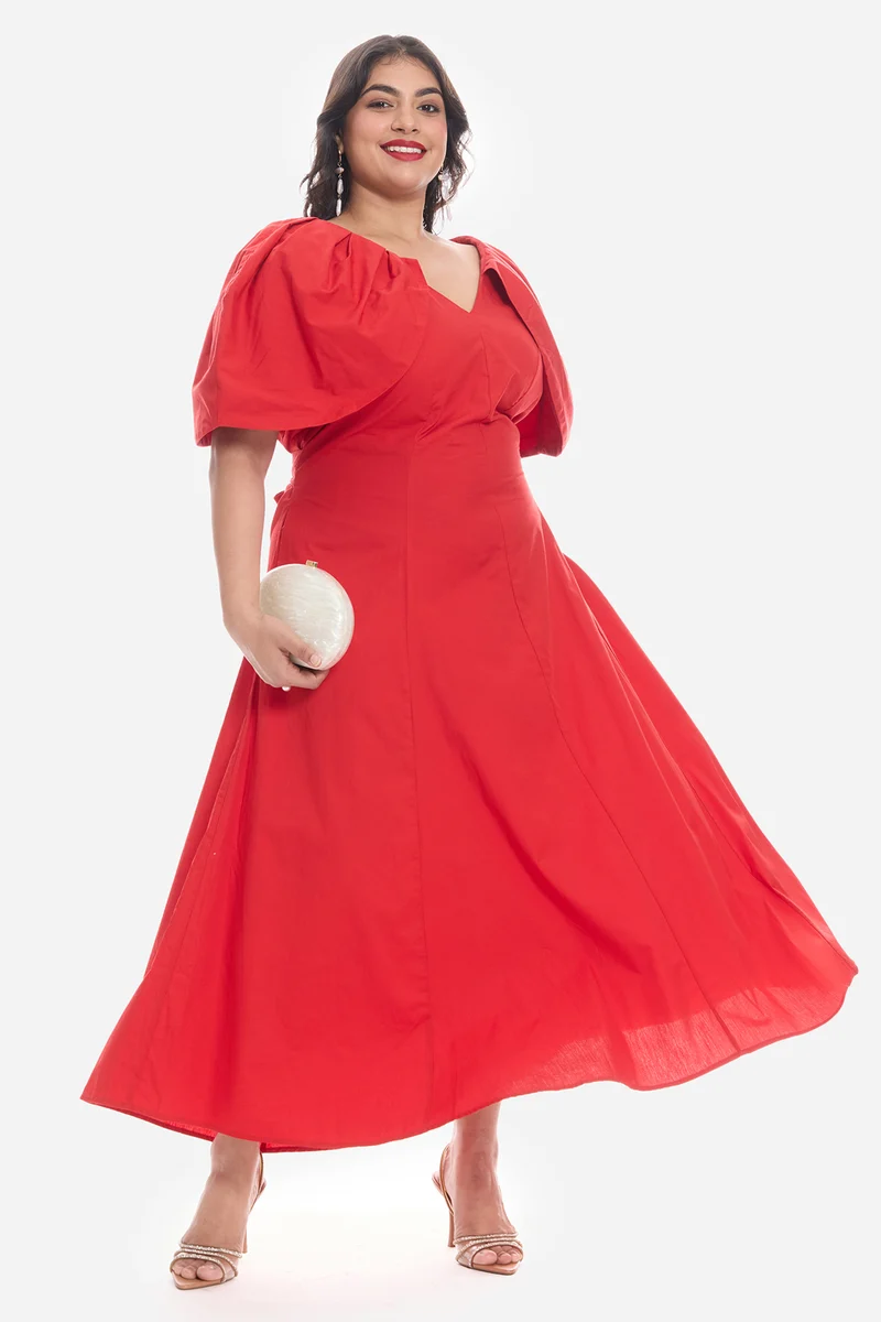 Admen|Cotton Off-Shoulder Gown