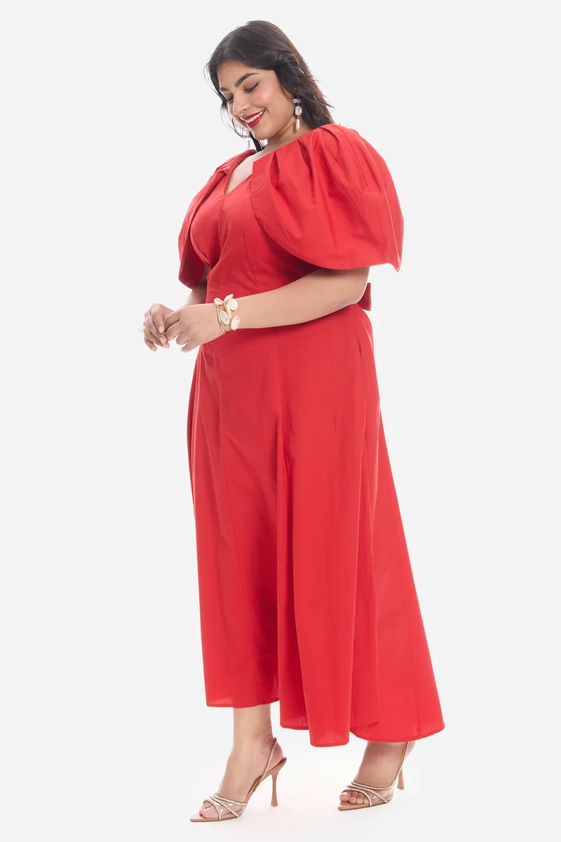 Admen|Cotton Off-Shoulder Gown