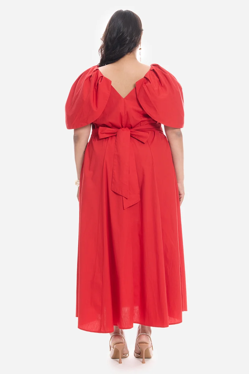 Admen|Cotton Off-Shoulder Gown