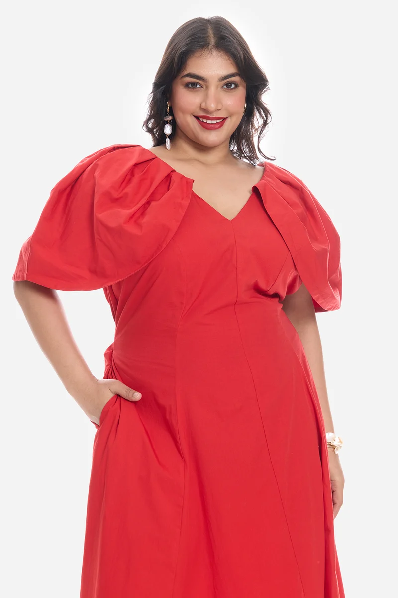 Admen|Cotton Off-Shoulder Gown