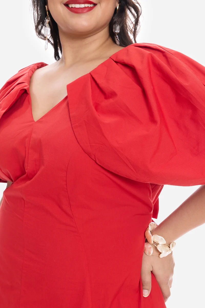 Admen|Cotton Off-Shoulder Gown