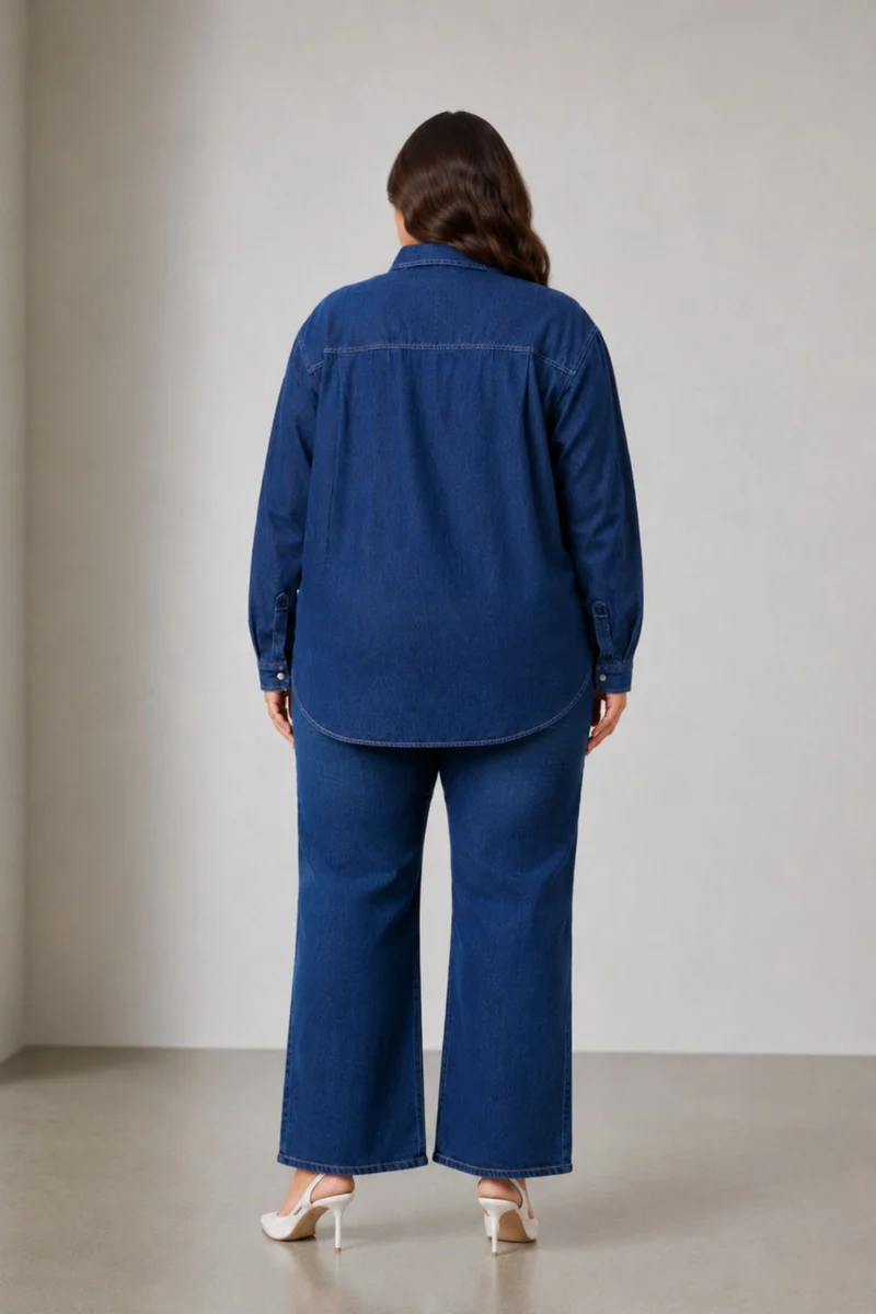 Vilah|Cotton Shirt With Side Seam Detail
